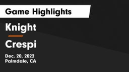 Knight  vs Crespi  Game Highlights - Dec. 20, 2022
