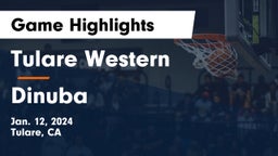 Tulare Western  vs Dinuba  Game Highlights - Jan. 12, 2024