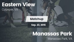 Matchup: Eastern View High vs. Manassas Park 2016