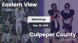 Matchup: Eastern View High vs. Culpeper County  2016
