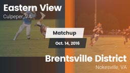 Matchup: Eastern View High vs. Brentsville District  2016
