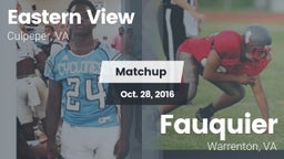 Matchup: Eastern View High vs. Fauquier  2016