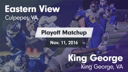 Matchup: Eastern View High vs. King George  2016