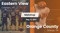 Matchup: Eastern View High vs. Orange County  2017