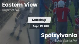 Matchup: Eastern View High vs. Spotsylvania  2017