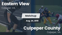 Matchup: Eastern View High vs. Culpeper County  2018