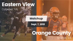 Matchup: Eastern View High vs. Orange County  2018