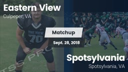Matchup: Eastern View High vs. Spotsylvania  2018