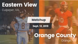 Matchup: Eastern View High vs. Orange County  2019