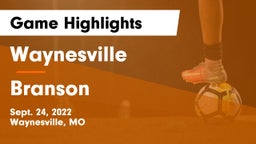 Waynesville  vs Branson  Game Highlights - Sept. 24, 2022