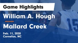 William A. Hough  vs Mallard Creek  Game Highlights - Feb. 11, 2020
