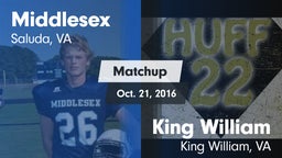 Matchup: Middlesex High vs. King William  2016
