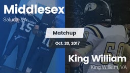 Matchup: Middlesex High vs. King William  2017