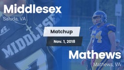 Matchup: Middlesex High vs. Mathews  2018