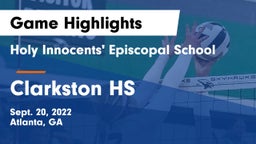 Holy Innocents' Episcopal School vs Clarkston HS Game Highlights - Sept. 20, 2022