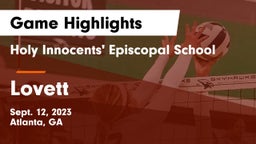 Holy Innocents' Episcopal School vs Lovett  Game Highlights - Sept. 12, 2023