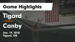 Tigard  vs Canby Game Highlights - Jan. 19, 2018