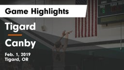 Tigard  vs Canby  Game Highlights - Feb. 1, 2019