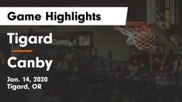 Tigard  vs Canby  Game Highlights - Jan. 14, 2020