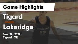 Tigard  vs Lakeridge  Game Highlights - Jan. 28, 2022