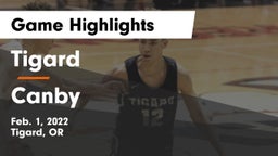 Tigard  vs Canby  Game Highlights - Feb. 1, 2022