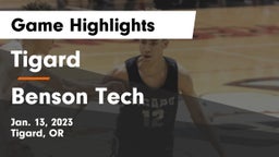 Tigard  vs Benson Tech  Game Highlights - Jan. 13, 2023