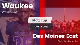 Matchup: Waukee  vs. Des Moines East  2019