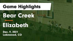 Bear Creek  vs Elizabeth  Game Highlights - Dec. 9, 2021