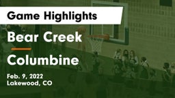 Bear Creek  vs Columbine  Game Highlights - Feb. 9, 2022