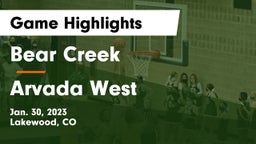 Bear Creek  vs Arvada West  Game Highlights - Jan. 30, 2023