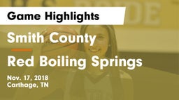 Smith County  vs Red Boiling Springs  Game Highlights - Nov. 17, 2018