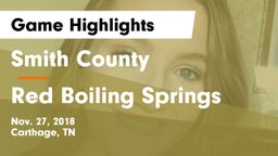Smith County  vs Red Boiling Springs  Game Highlights - Nov. 27, 2018