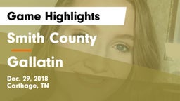Smith County  vs Gallatin  Game Highlights - Dec. 29, 2018