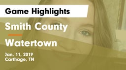 Smith County  vs Watertown  Game Highlights - Jan. 11, 2019