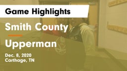 Smith County  vs Upperman  Game Highlights - Dec. 8, 2020