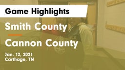 Smith County  vs Cannon County  Game Highlights - Jan. 12, 2021