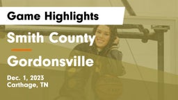 Smith County  vs Gordonsville  Game Highlights - Dec. 1, 2023