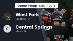 Recap: West Fork  vs. Central Springs  2018