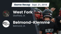 Recap: West Fork  vs. Belmond-Klemme  2018