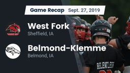 Recap: West Fork  vs. Belmond-Klemme  2019