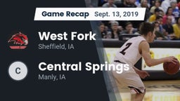 Recap: West Fork  vs. Central Springs  2019