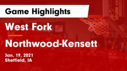 West Fork  vs Northwood-Kensett  Game Highlights - Jan. 19, 2021