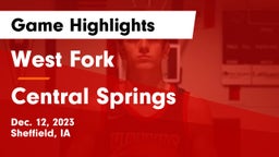 West Fork  vs Central Springs  Game Highlights - Dec. 12, 2023