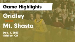 Gridley  vs Mt. Shasta Game Highlights - Dec. 1, 2023