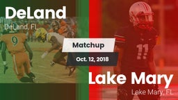 Matchup: DeLand  vs. Lake Mary  2018