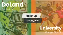 Matchup: DeLand  vs. University  2019