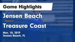 Jensen Beach  vs Treasure Coast  Game Highlights - Nov. 18, 2019