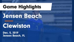 Jensen Beach  vs Clewiston  Game Highlights - Dec. 5, 2019
