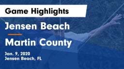 Jensen Beach  vs Martin County  Game Highlights - Jan. 9, 2020