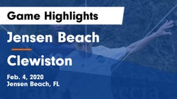 Jensen Beach  vs Clewiston  Game Highlights - Feb. 4, 2020